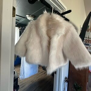 Unreal Fur White Faux Fur Jacket